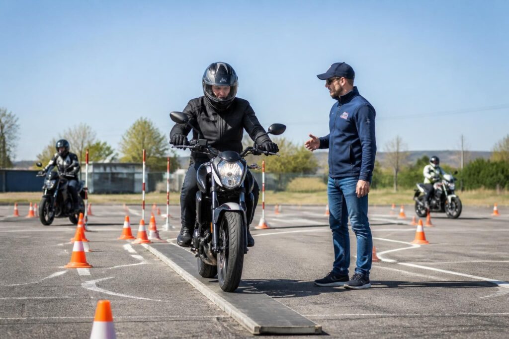 Le plateau du permis moto : exercices et conseils pour réussir