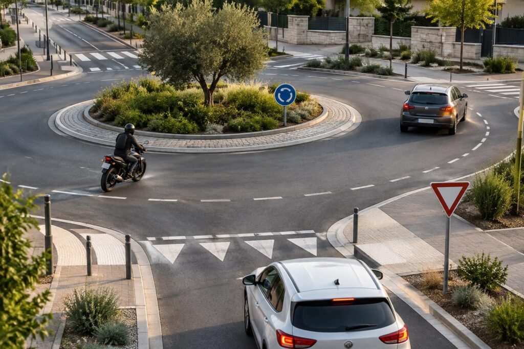 Comment prendre un rond-point sans erreur, en voiture comme à moto